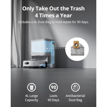 SwitchBot K10+ Pro Self Emptying Mini Robot Vacuum