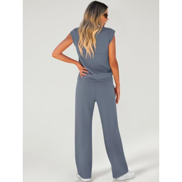 ANRABESS Women's Casual 2 Piece Sweatsuit for Summer Style