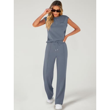 ANRABESS Women's Casual 2 Piece Sweatsuit for Summer Style