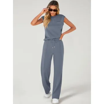 ANRABESS Women's Casual 2 Piece Sweatsuit for Summer Style