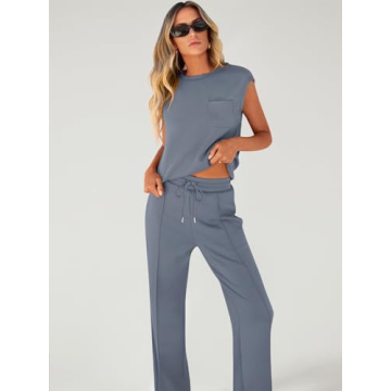 ANRABESS Women's Casual 2 Piece Sweatsuit for Summer Style