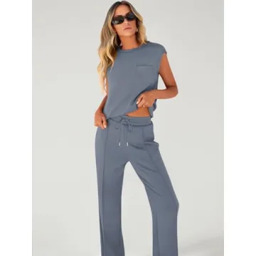 ANRABESS Women's Casual 2 Piece Sweatsuit for Summer Style