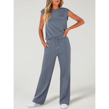 ANRABESS Women's Casual 2 Piece Sweatsuit for Summer Style
