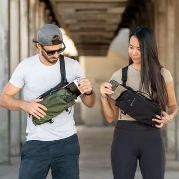 Human Things GENKI Saya Carry Sling Bag Cordura Black - Premium Waterproof Console Case & Tech Pouch...