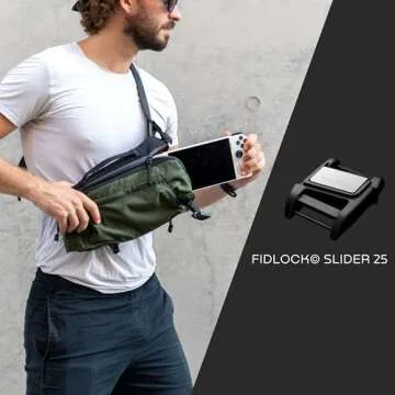 Human Things GENKI Saya Carry Sling Bag Cordura Black - Premium Waterproof Console Case & Tech Pouch for Portable Consoles - Shoulder Backpack Crossbody Protective Console for Men and Women