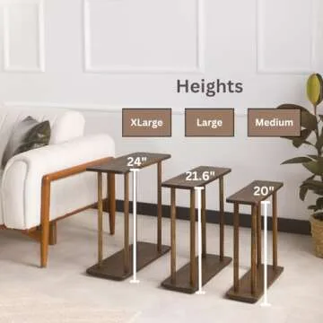 Solid Wood Narrow Side Table for Small Spaces
