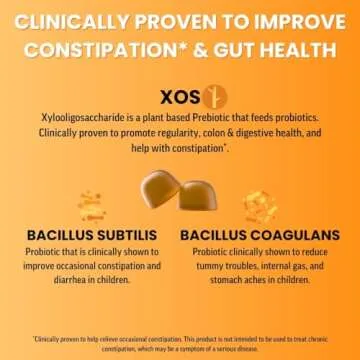 Llama Naturals Real Fruit Prebiotic & Probiotic Gummies for Adults, No Added Sugar Cane, Vegan Organic Synbiotics, Digestive Support, Women & Men Gut Health, 5B CFU, 60 ct (30 Days) Peach Mango