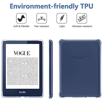 TQQ Clear Protection Case for Kindle 6 Inch 2024 and 2022
