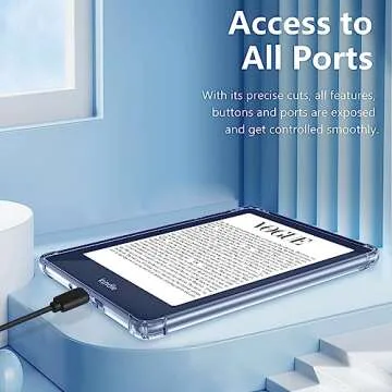 TQQ Clear Protection Case for Kindle 6 Inch 2024 and 2022