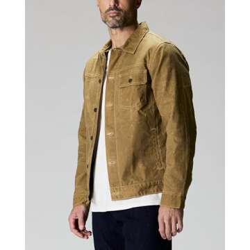 Huckberry Flint and Tinder Flannel-Lined Waxed Jacket