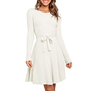 Shop ANRABESS Women's Long Sleeve Midi Sweater Dress