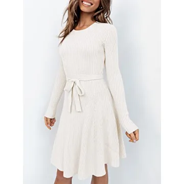 Shop ANRABESS Women's Long Sleeve Midi Sweater Dress