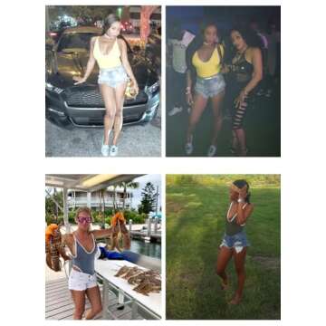 Swimsuit for Women Sexy Monokini Deep V One Piece Backless Swimwear Red Medium