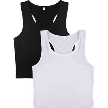 Boao 2 Pack Crop Tank Top Women Sleeveless Workout Tops