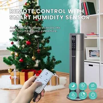 Top Fill Large Humidifiers for Home - 2.1Gal/500sqft