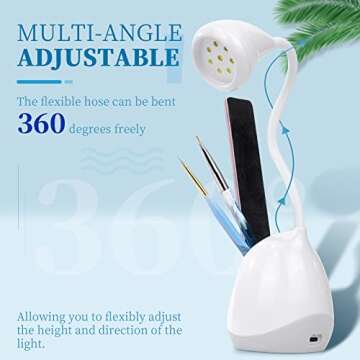 SAVILAND Rechargeable Nail Led Lamp - 36W Mini U V Light for Gel Nails with Nail Brush Holder Gel X Nail Lamp and Flash Cure Light for Nails Portable U V Lamp for Resin Curing for Home DIY Nail Salon
