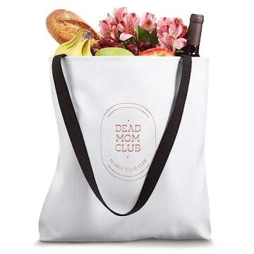 Trendy Dead Mom Club Summer 2023 Pink Oval Tote Bag