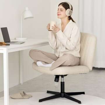 Stylish Ergonomic Chair for Cross Legged Comfort
