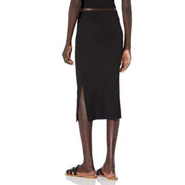 Stylish Vera Slim Side Slit Midi Sweater Skirt for Women