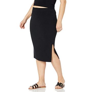 Stylish Vera Slim Side Slit Midi Sweater Skirt for Women
