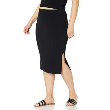 Stylish Vera Slim Side Slit Midi Sweater Skirt for Women
