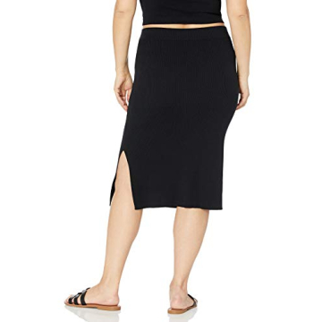 Stylish Vera Slim Side Slit Midi Sweater Skirt for Women