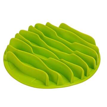 Eforlike Machao Pet Fun Mat Slow Portable Dog Feeder Bowl,Interactive Bloat Stop Dog Bowl-Anti-Choke Bowl Pet Bowl, Healthy-Green-Small