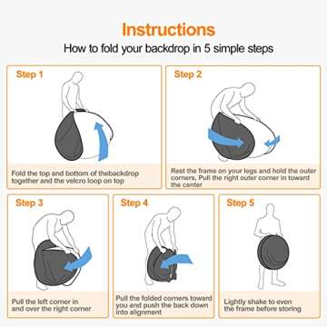 Soonpho Portable Green Screen Backdrop with Stand Kit,5X7ft Blue and Green 2-in-1 Chromakey Green Screen Kit,Colapsible Blue/Green Background Panel for Studio Photography