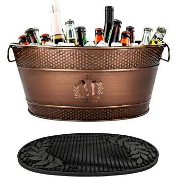 Personalized Beverage Tub & Bar Mat - Unique Gifts for Couples