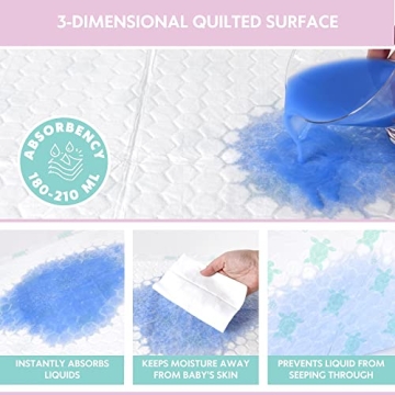 Vesta Baby Disposable Changing Pads - Portable and Leakproof