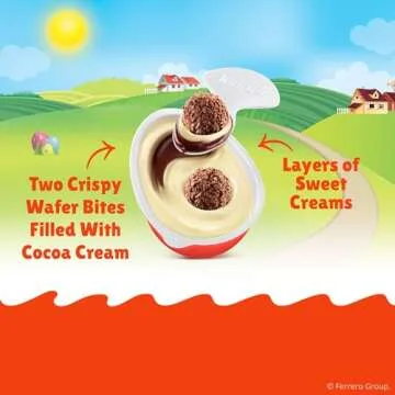 Kinder Joy Eggs with Sweet Cream and Chocolate Treats