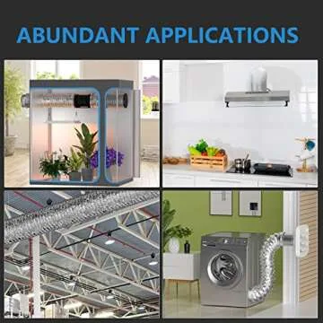 Hon&Guan 8 Inch Flexible Dryer Vent Hose for Easy Installation