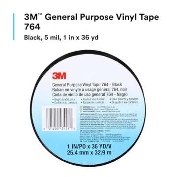 3M Vinyl Tape 764, General Purpose, Light Traffic Floor Marking, Social Distancing, Color Coding, Safety, Bundling