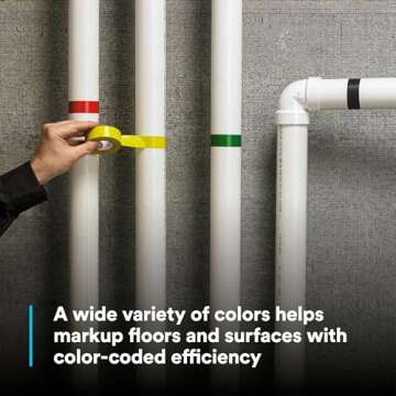 3M Vinyl Tape 764, General Purpose, Light Traffic Floor Marking, Social Distancing, Color Coding, Safety, Bundling