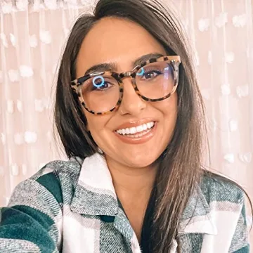 DIFF Eyewear Blue Light Weston Cream Tortoise Glasses