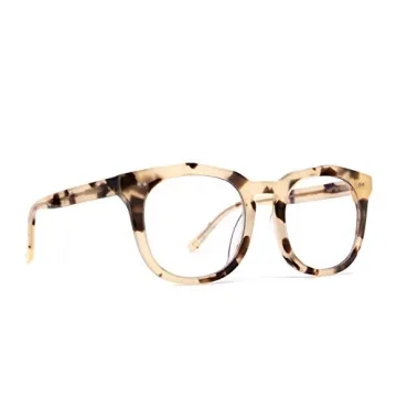 DIFF Eyewear Blue Light Weston Cream Tortoise Glasses