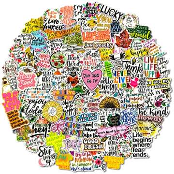 200Pcs Motivational Stickers, Inspirational Quote Stickers for Adults Students Teachers Employees, V...