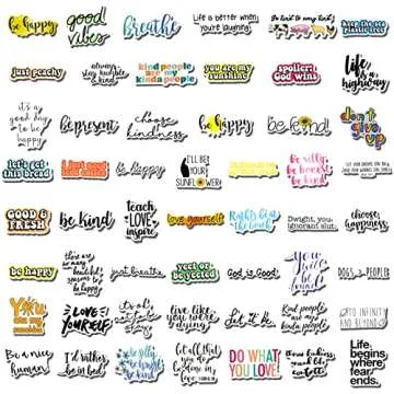 200Pcs Motivational Stickers, Inspirational Quote Stickers for Adults Students Teachers Employees, Vinyl Cute Stickers for Water Bottles Laptop Scrapbook