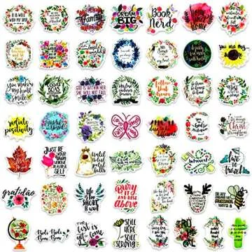 200Pcs Motivational Stickers, Inspirational Quote Stickers for Adults Students Teachers Employees, Vinyl Cute Stickers for Water Bottles Laptop Scrapbook