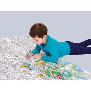 Omy Giant Coloring Poster Map, Washington DC, 40 x 28 inches, Creative Play Fun for Kids, Adults, and The Whole Family