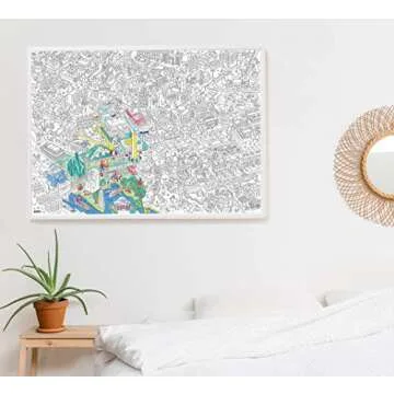 Omy Giant Coloring Poster Map of Washington DC Creative Fun