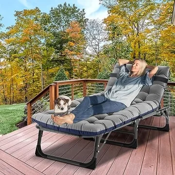 LILYPELLE Adjustable Folding Camping Cot for Outdoor Comfort