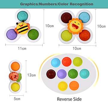 Suction Cup Spinner Toy for Babies 12-18 Months