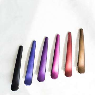 HAITAO 12 PCS Non-Slip Colorful Hair Clips for Women