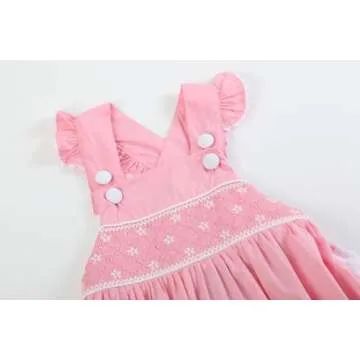 Lil Cactus Pink and White Smocked Romper for Infants