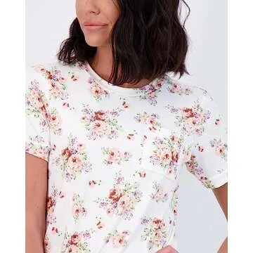 Real Essentials Ultra Soft Pajama Set – Women’s Short Sleeve and Shorts PJ Set for Comfort Lounge & Sleepwear - Multicolor Pack - Small