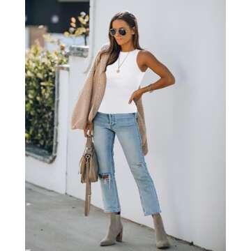 KEEPBEAUTY Womens Halter Tops Summer Sleeveless Shirts Sexy High Neck Fitted Tops Racer Back Tank Tops Blouses White M