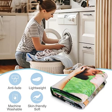 Custom Photo Throw Blanket for Mother's Day Gift