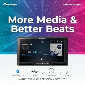 Pioneer AVH-W4500NEX Digital Multimedia Receiver - Wireless Apple CarPlay and Android Auto, 6.94" Resistive Touchscreen, Double-DIN, Built-In Bluetooth, Amazon Alexa via App, Backup Camera Compatible