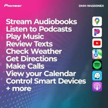 Pioneer AVH-W4500NEX Digital Multimedia Receiver - Wireless Apple CarPlay and Android Auto, 6.94" Resistive Touchscreen, Double-DIN, Built-In Bluetooth, Amazon Alexa via App, Backup Camera Compatible